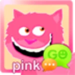 go sms pro pink cat theme android application logo